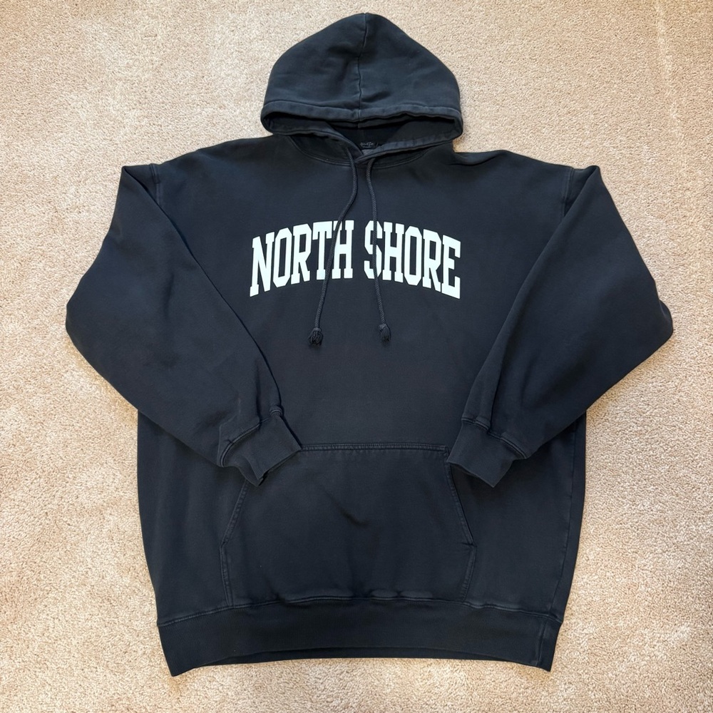 Brandy Melville Christy Oversized Black North Shore Hoodie